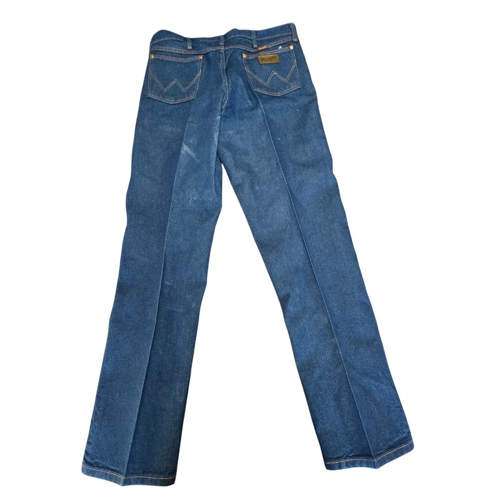 Wrangler Cowboy‎ Cut Rigid Indigo Denim Jeans Mens 35x36 13MWZPW Straight Leg